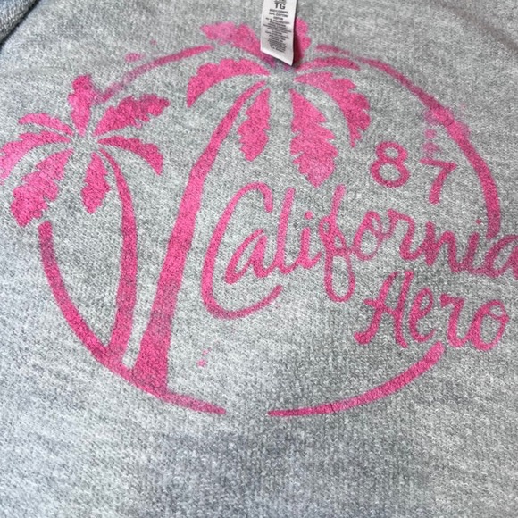 Aeropostale Sleeveless Zip Up Hoodie Womens XL Grey Sweatshirt California Casual - Picture 8 of 16